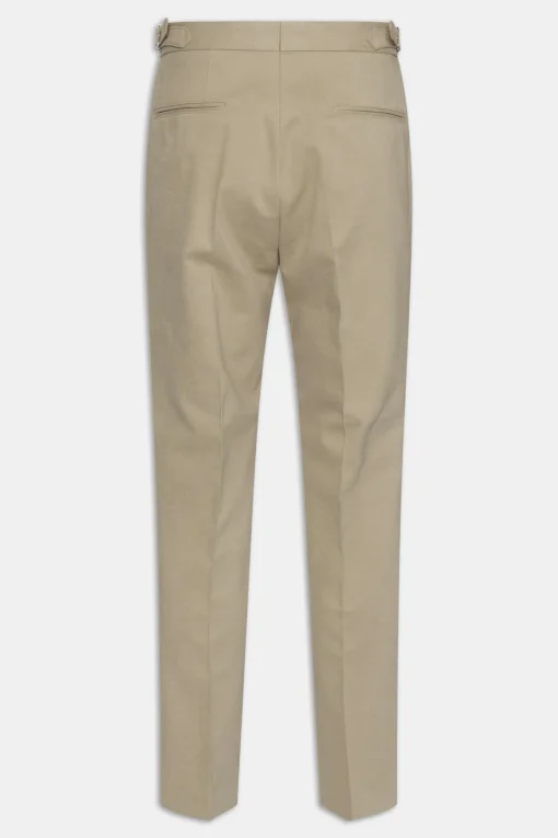 Regular Fit High Waist Microstructure Trousers