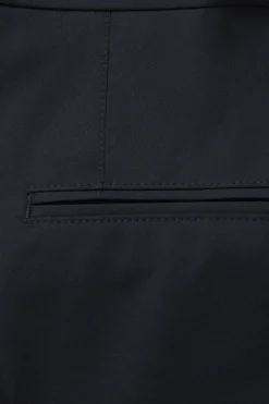 Regular Fit High Waist Microstructure Trousers