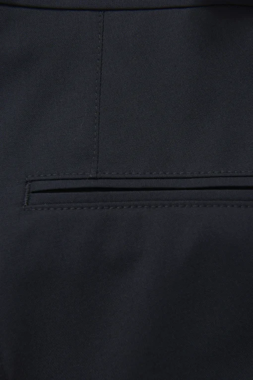 Regular Fit High Waist Microstructure Trousers