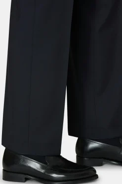 Regular Fit High Waist Microstructure Trousers