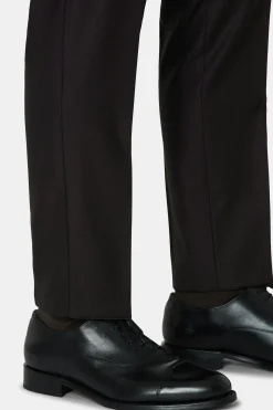 Regular Fit High Waist Microstructure Trousers