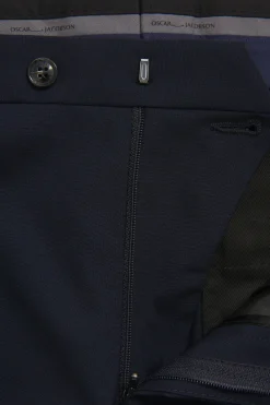 Regular Fit High Waist Microstructure Trousers