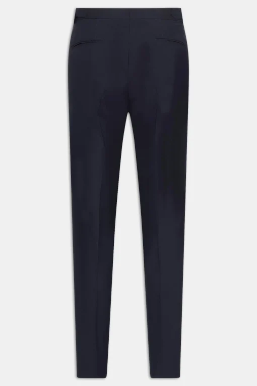 Regular Fit High Waist Microstructure Trousers