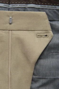 Regular Fit High Waist Microstructure Trousers