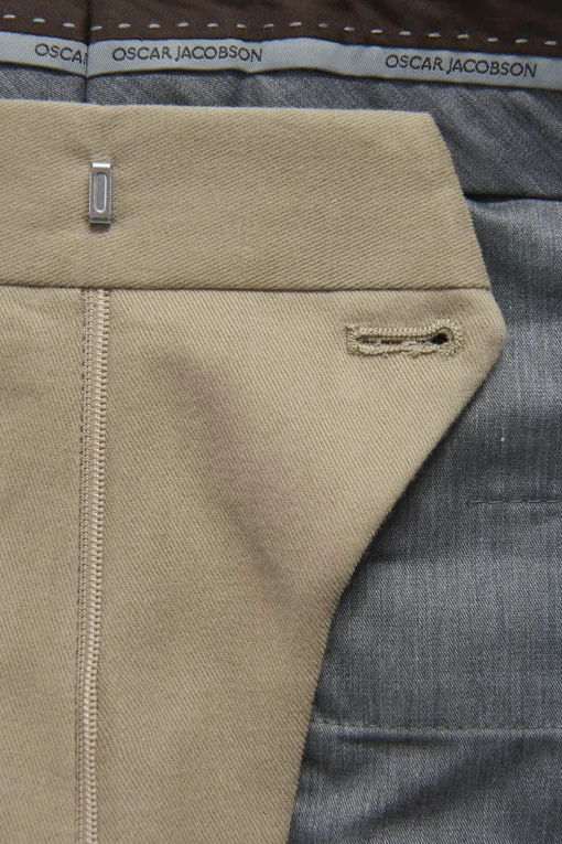 Regular Fit High Waist Microstructure Trousers