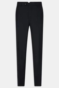 Regular Fit High Waist Microstructure Trousers