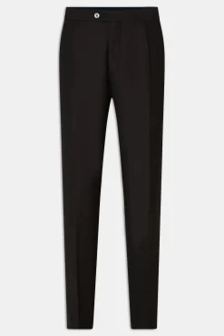 Regular Fit High Waist Microstructure Trousers