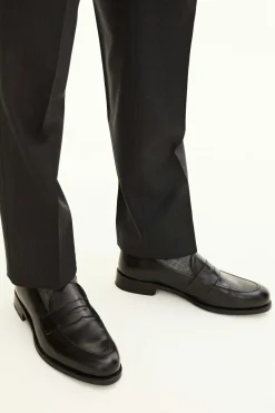 Regular Fit High Waist Microstructure Trousers