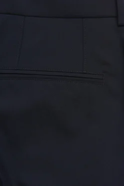 Regular Fit High Waist Microstructure Trousers