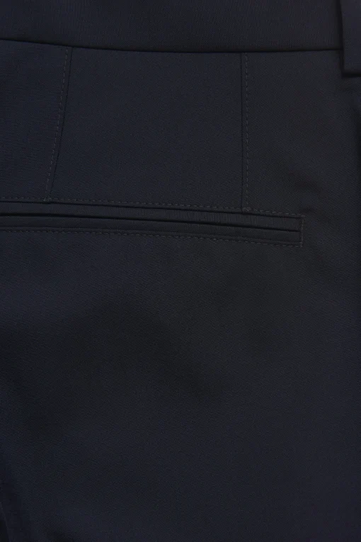 Regular Fit High Waist Microstructure Trousers