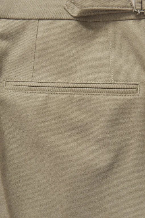 Regular Fit High Waist Microstructure Trousers