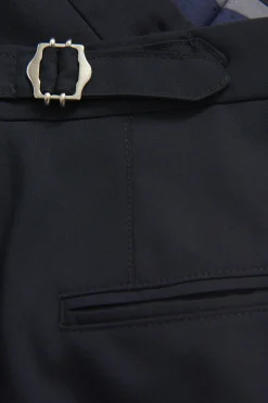 Regular Fit High Waist Microstructure Trousers