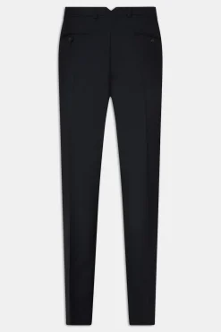 Regular Fit High Waist Microstructure Trousers