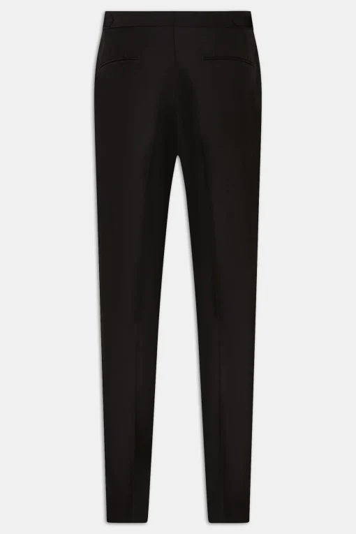 Regular Fit High Waist Microstructure Trousers