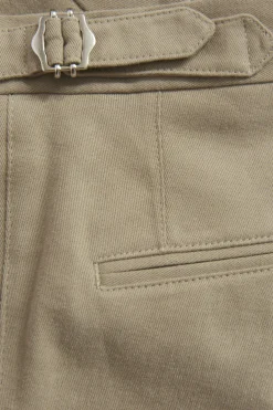 Regular Fit High Waist Microstructure Trousers