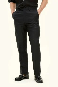 Regular Fit High Waist Twill Trousers