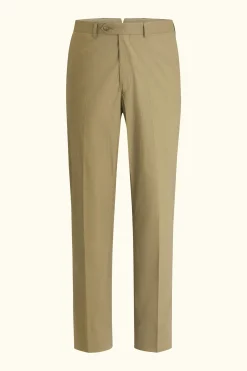 Regular Fit High Waist Twill Trousers