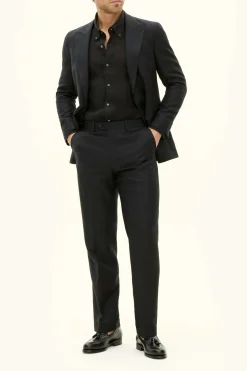Regular Fit High Waist Twill Trousers