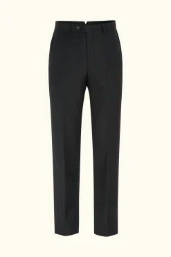 Regular Fit High Waist Twill Trousers