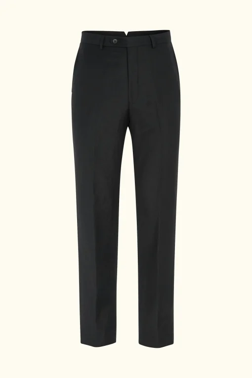 Regular Fit High Waist Twill Trousers