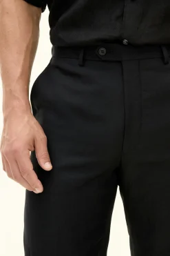Regular Fit High Waist Twill Trousers
