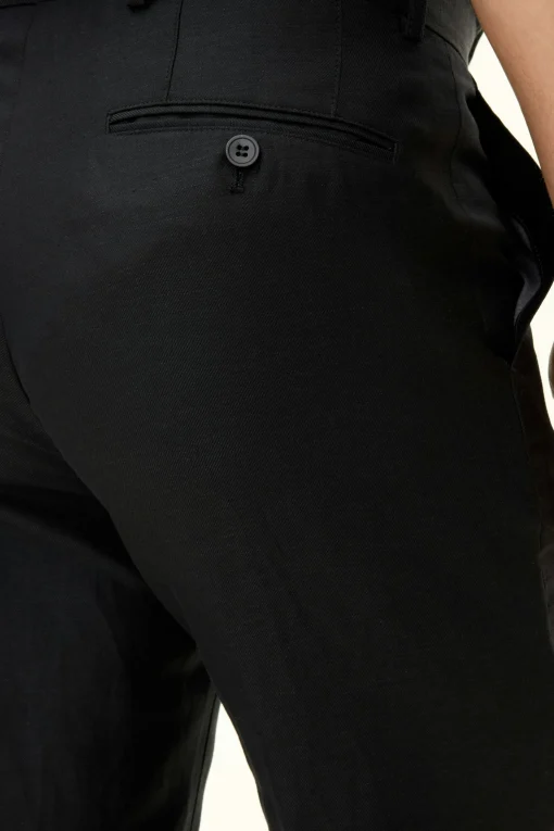 Regular Fit High Waist Twill Trousers