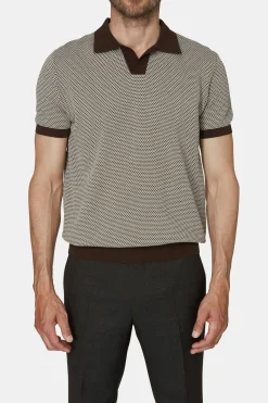 Regular Fit Jacquard Knit Poloshirt