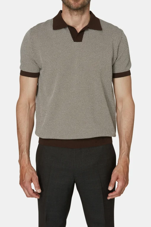 Regular Fit Jacquard Knit Poloshirt
