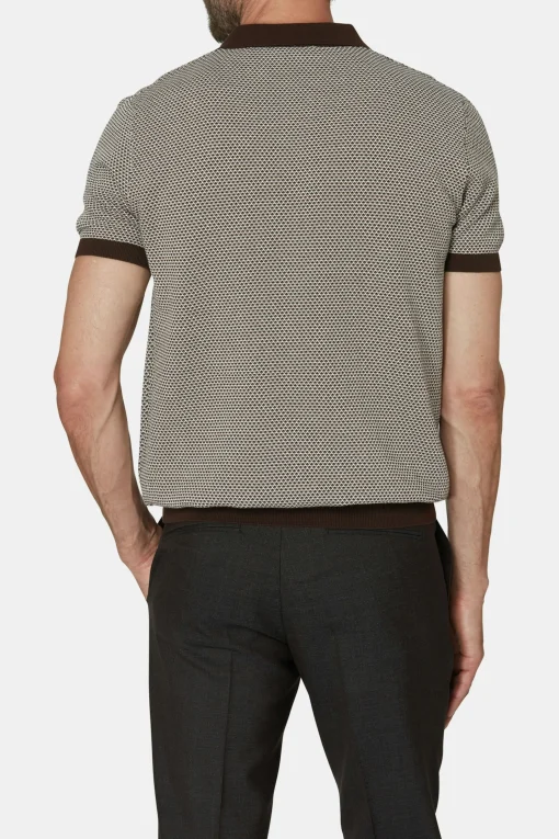 Regular Fit Jacquard Knit Poloshirt