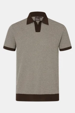 Regular Fit Jacquard Knit Poloshirt