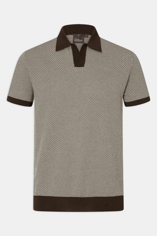 Regular Fit Jacquard Knit Poloshirt