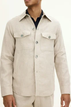 Regular Fit Linen Overshirt
