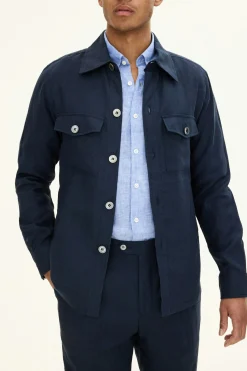 Regular Fit Linen Overshirt