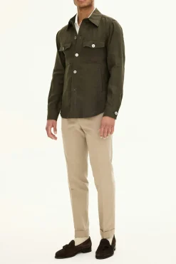 Regular Fit Linen Overshirt