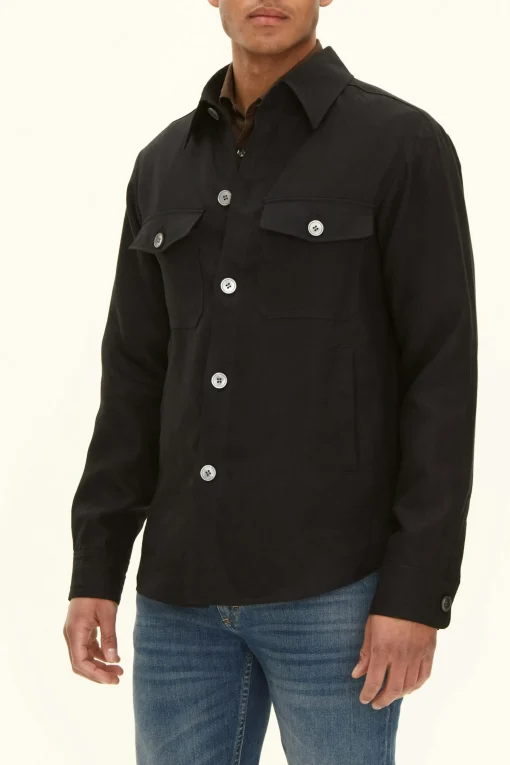 Regular Fit Linen Overshirt