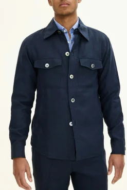 Regular Fit Linen Overshirt