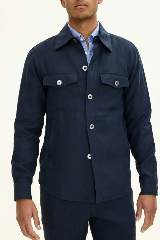 Regular Fit Linen Overshirt