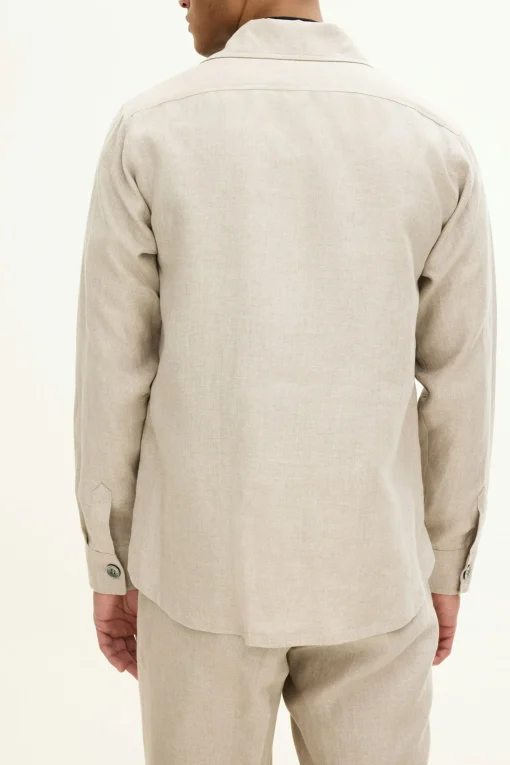 Regular Fit Linen Overshirt