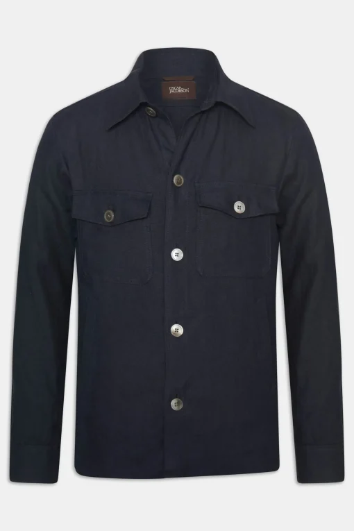 Regular Fit Linen Overshirt