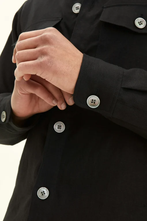 Regular Fit Linen Overshirt