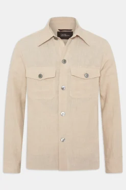Regular Fit Linen Overshirt