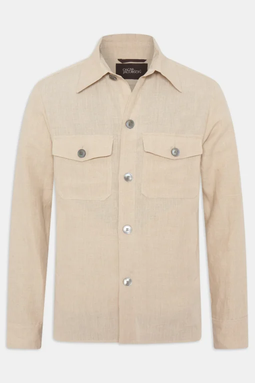 Regular Fit Linen Overshirt
