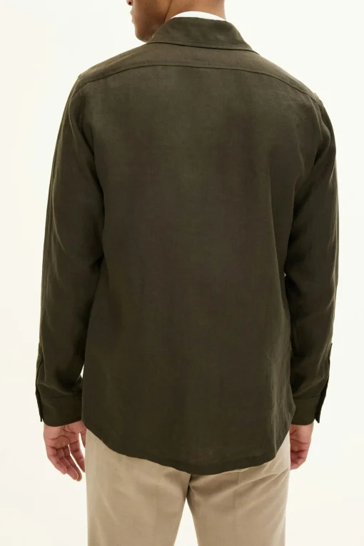 Regular Fit Linen Overshirt