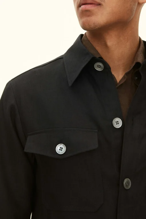Regular Fit Linen Overshirt