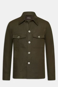 Regular Fit Linen Overshirt