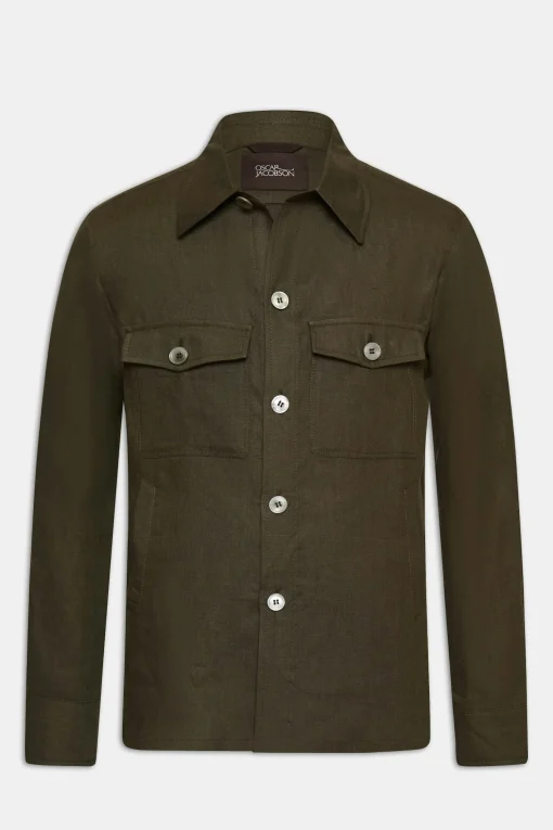 Regular Fit Linen Overshirt