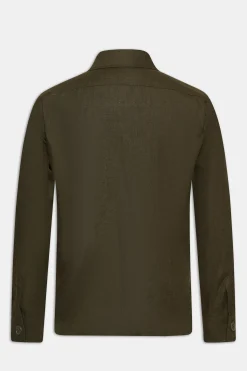 Regular Fit Linen Overshirt