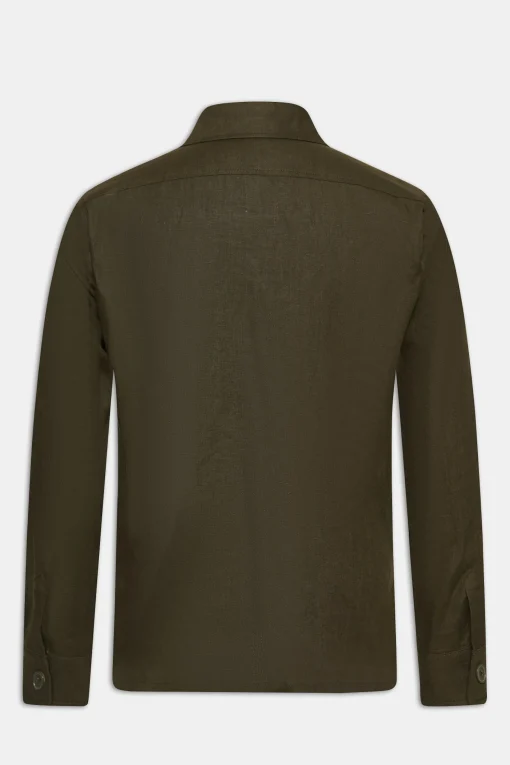 Regular Fit Linen Overshirt