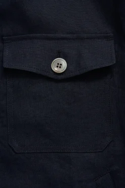 Regular Fit Linen Overshirt