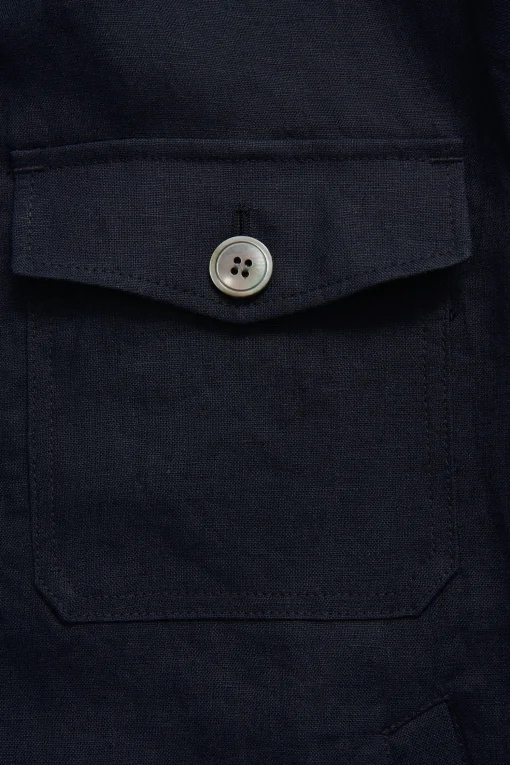 Regular Fit Linen Overshirt